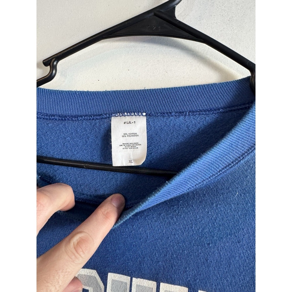 Vintage Logo 7 Brooklyn Dodgers Men's Crewneck Sweatshirt Blue - Picture 4 of 5